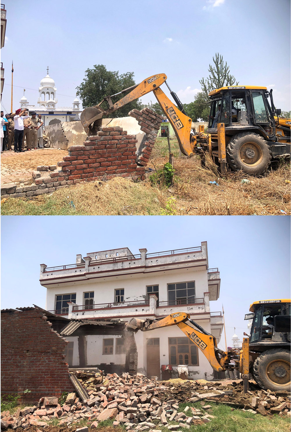‘War against drugs’; Illegal construction of drug peddler demolished on Panchayat land in Chatauli Kalan village of SAS Nagar